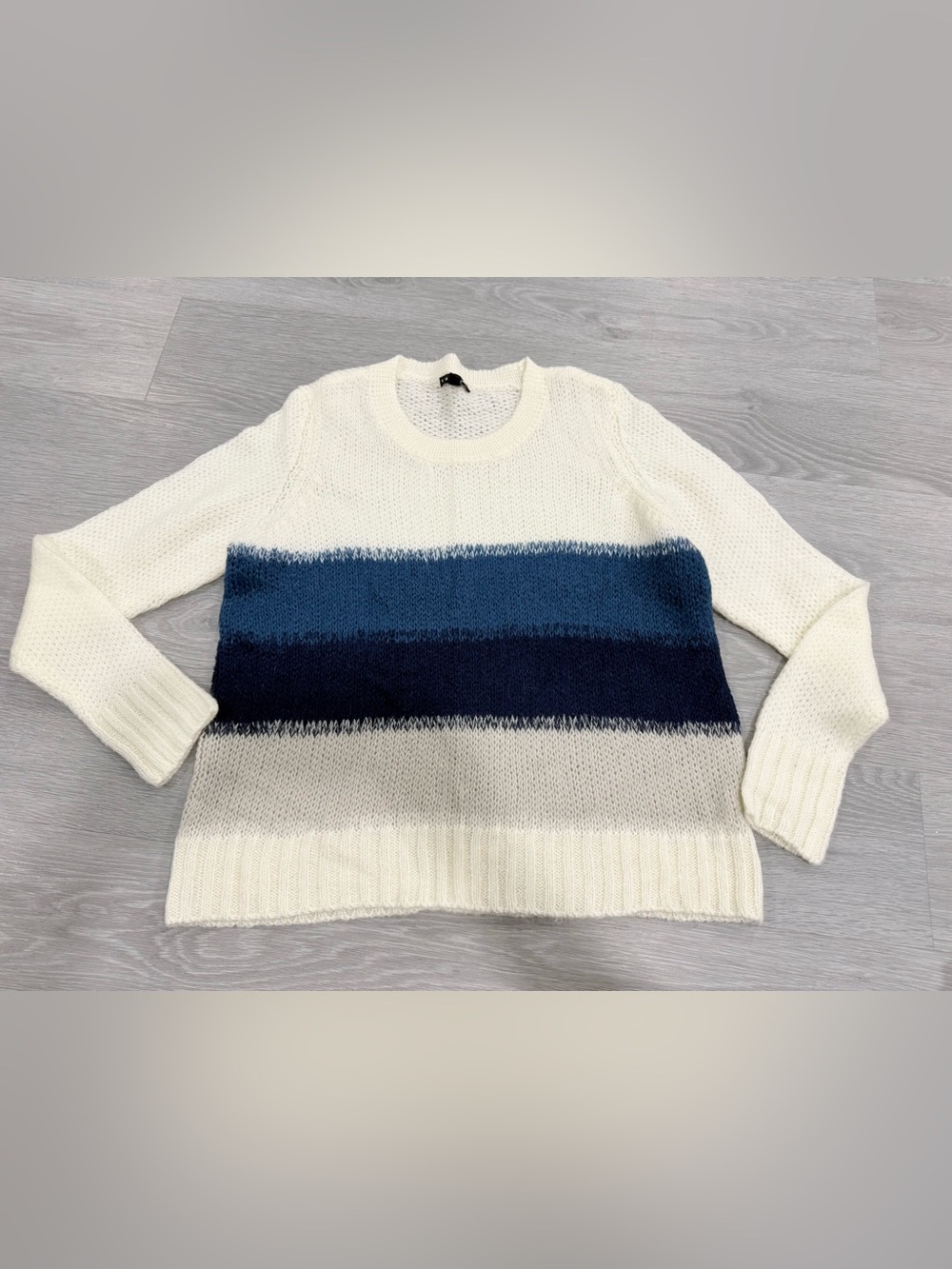 Tribal Brand Multi-Color Striped Long Sleeve Pullover Sweater